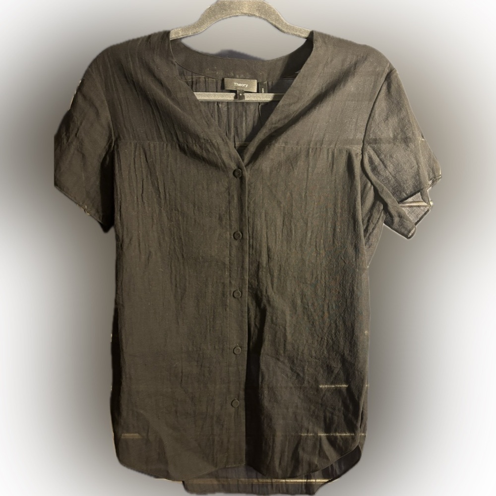 NWT - Theory - Cotton Button Front Shirt (S)